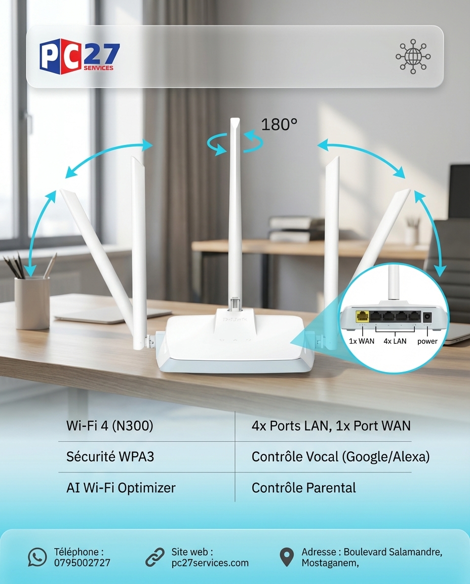 Routeur D-Link N300 Smart R04 Wi-Fi 4 | Achat Algérie | راوتر دي لينك ...